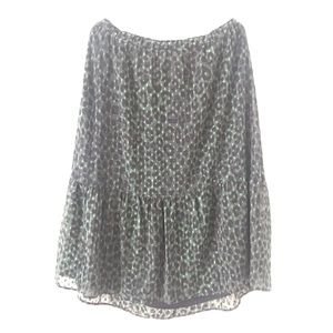 Michael Kors Green & Black Animal Print Skirt